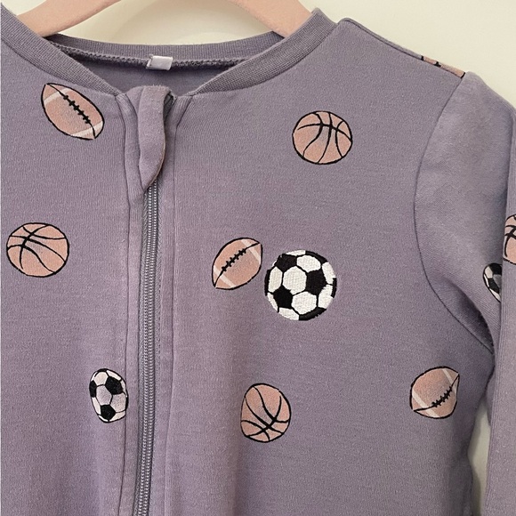 5/$30♥️Pekkle-Purple Sports-Themed Onesie - Picture 2 of 4